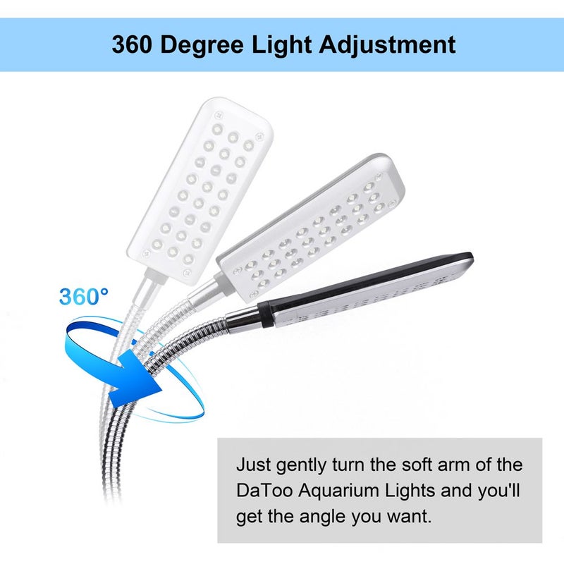 DaToo Aquarium Light Small LED Clip Light for Fish Tank, 1 Yr Warranty - Image 4